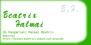 beatrix halmai business card